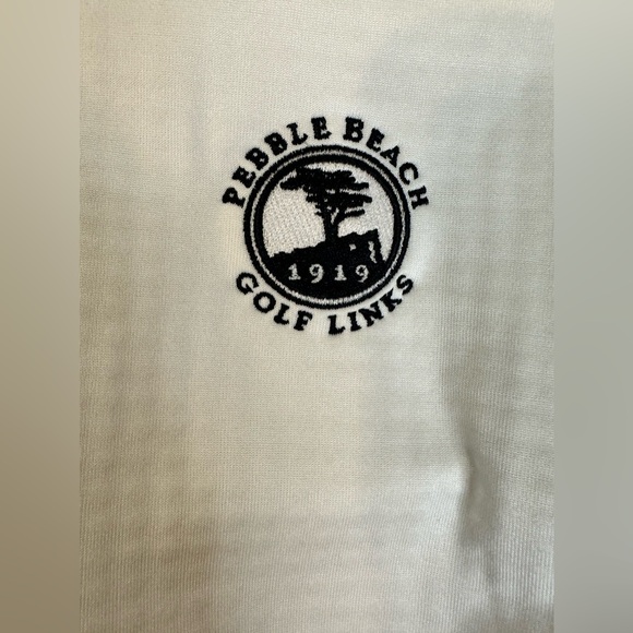 Cutter & Buck Annika White Zip Up Sweater Golf Pebble Beach Logo Dry Tec XL - Picture 6 of 10